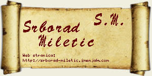 Srborad Miletić vizit kartica